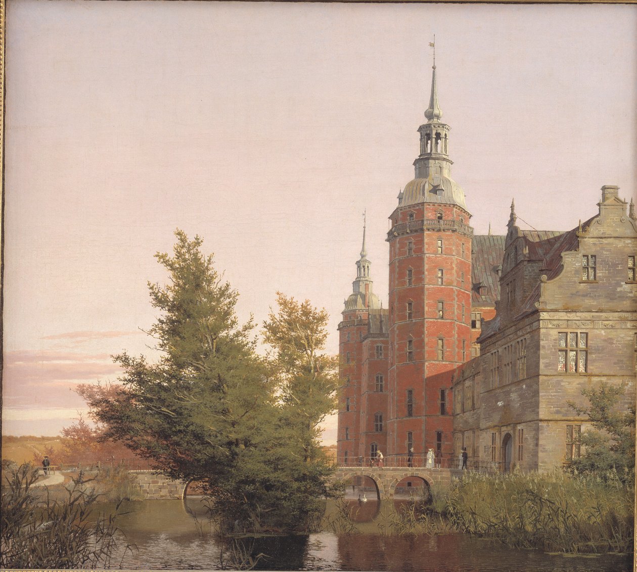 Frederiksborgs slott sett från nordväst av Christen Købke