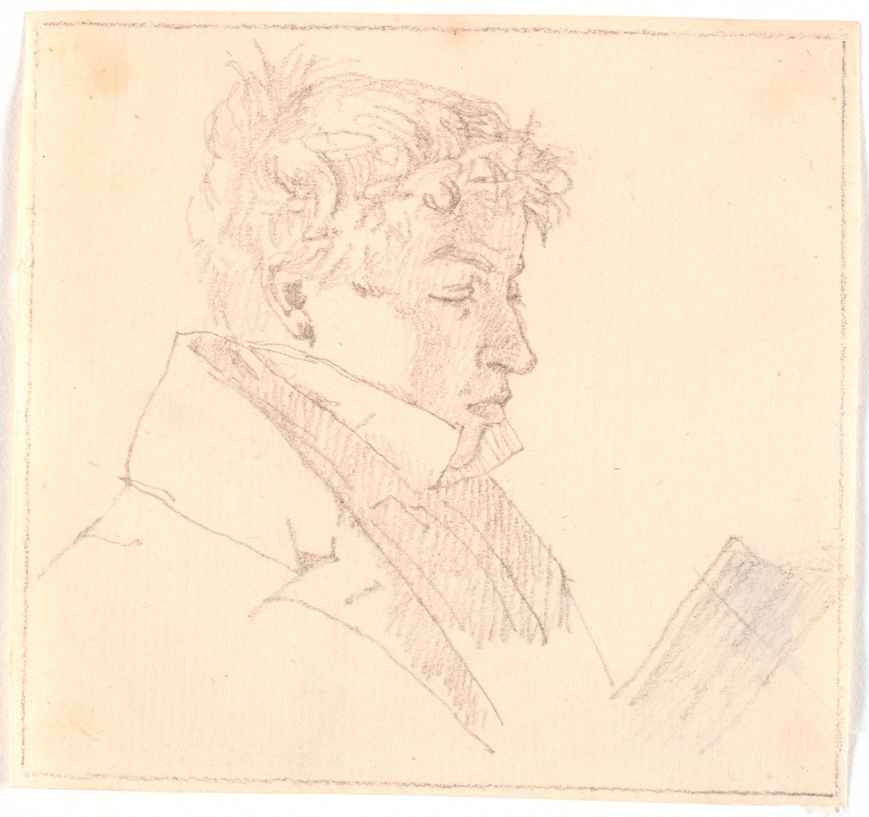 Läsande ung man, konstnärens äldste bror, pastor Carl Adolf Købke (1804-1840) ? av Christen Købke