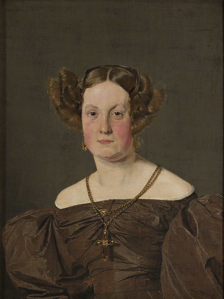 Mrs Th Petersen, född Roepstorff, 1833 av Christen Schjellerup Købke