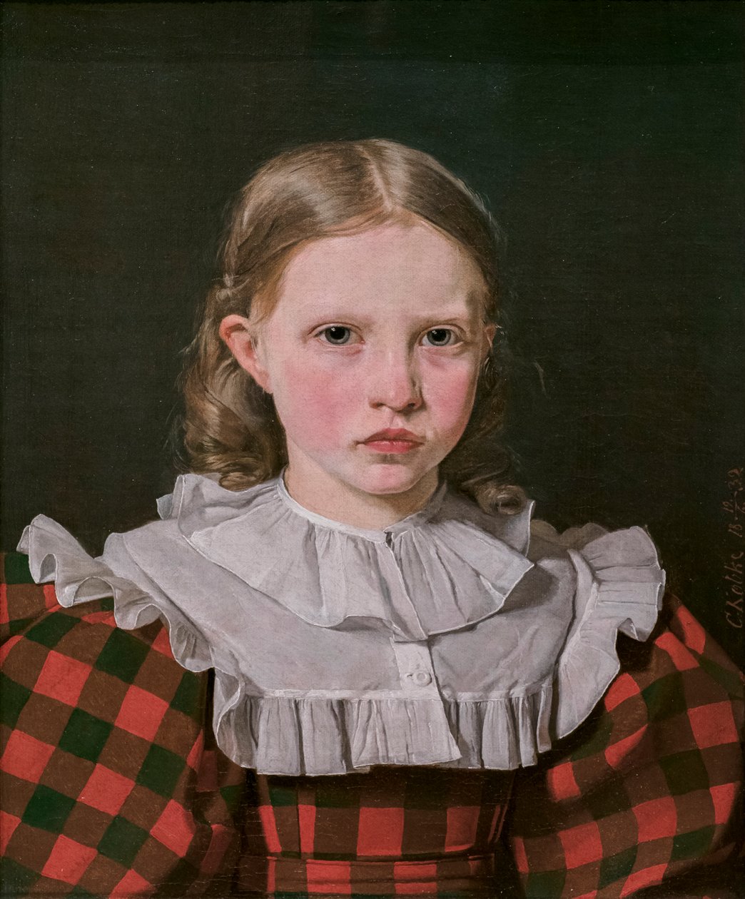 Porträtt av Adolphine Kobke, konstnärens syster av Christen Schjellerup Kobke