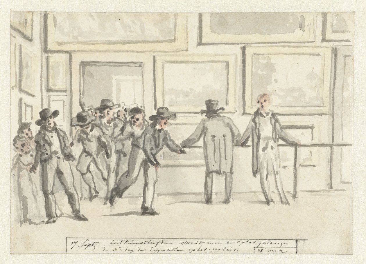 Besökare på konstutställningen i Amsterdam 1808 av Christiaan Andriessen