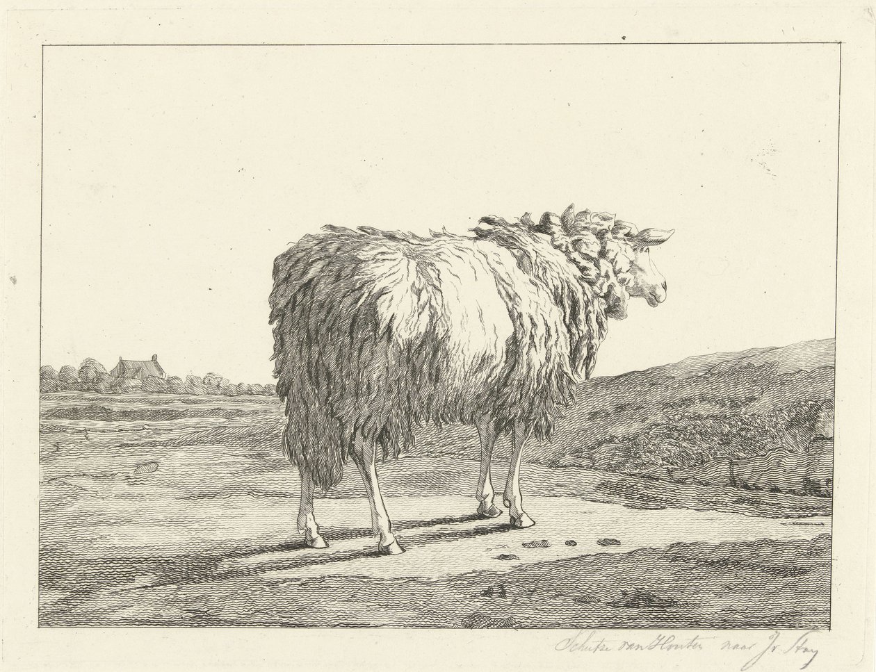 Får i ett landskap av Christiaan Godfried Schutze van Houten