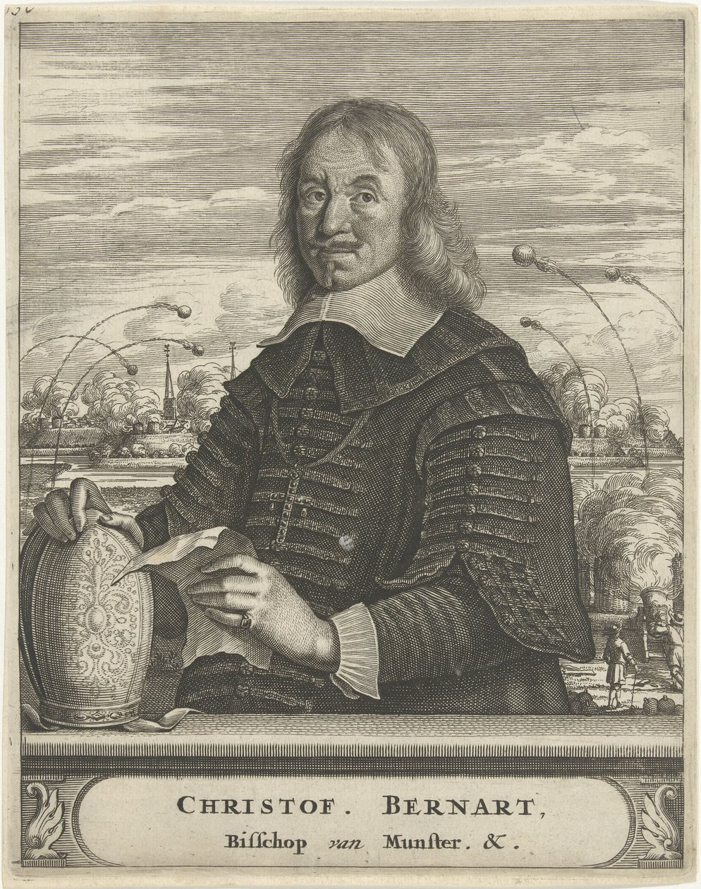 Porträtt av Christoph Bernhard von Galen, biskop av Münster av Christiaan Hagen