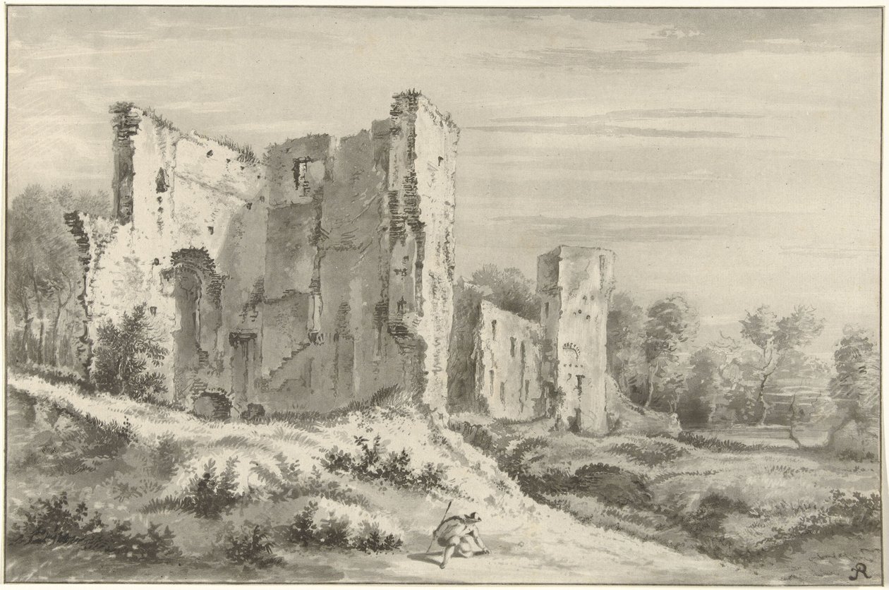 Ruin av slottet i Egmond aan den Hoef av Christiaan Josi