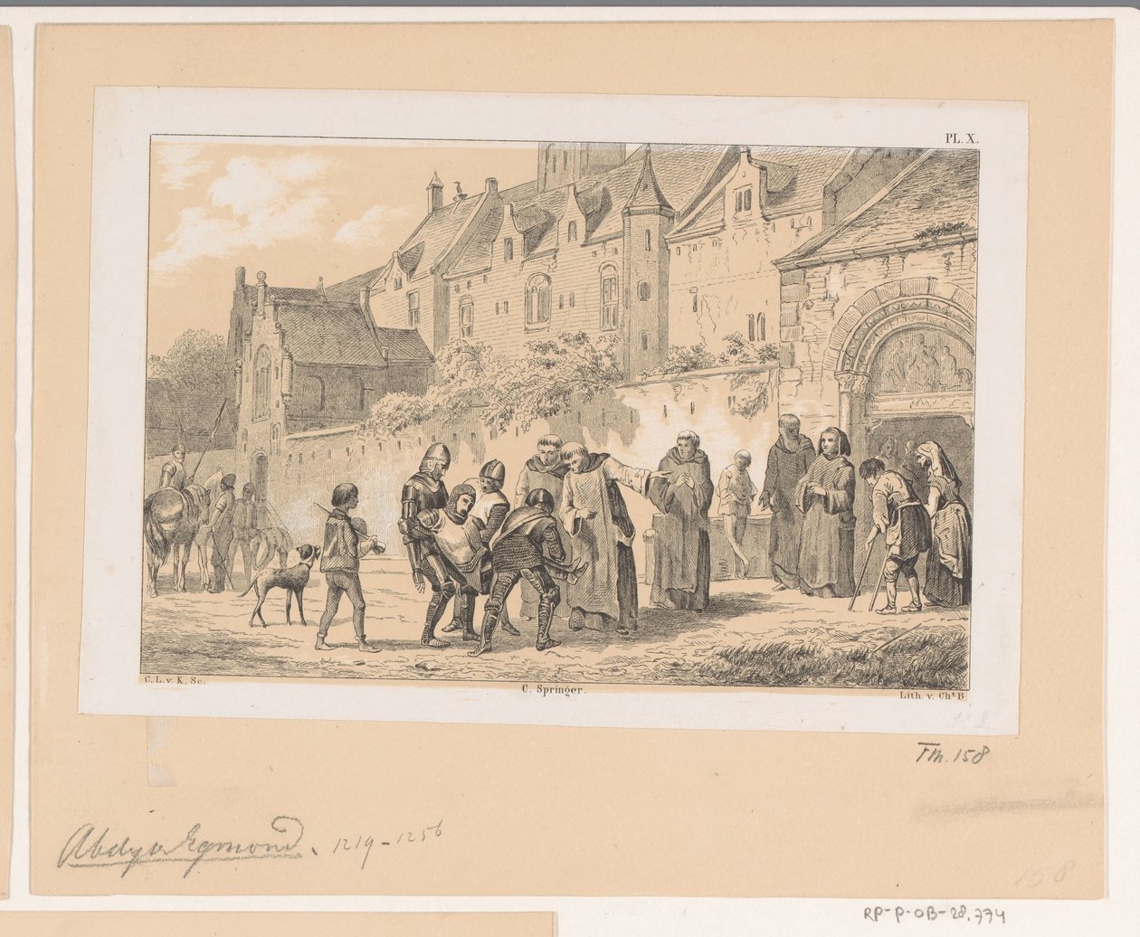 Egmond Abbey, 1200-talet av Christiaan Lodewijk van Kesteren