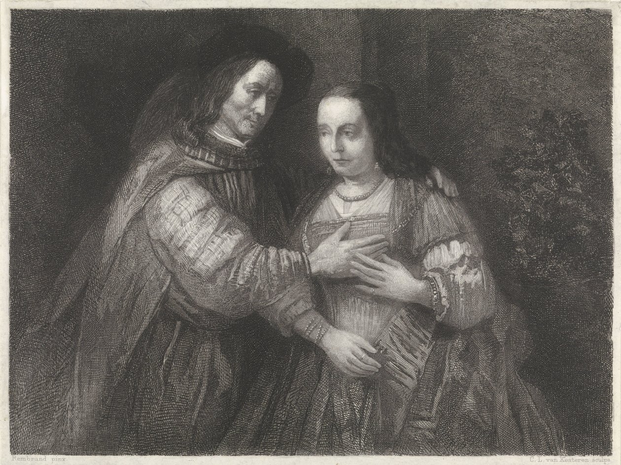 Porträtt av en häst som gestalter från Gamla testamentet, kallad "The Jewish Bride" av Christiaan Lodewijk van Kesteren