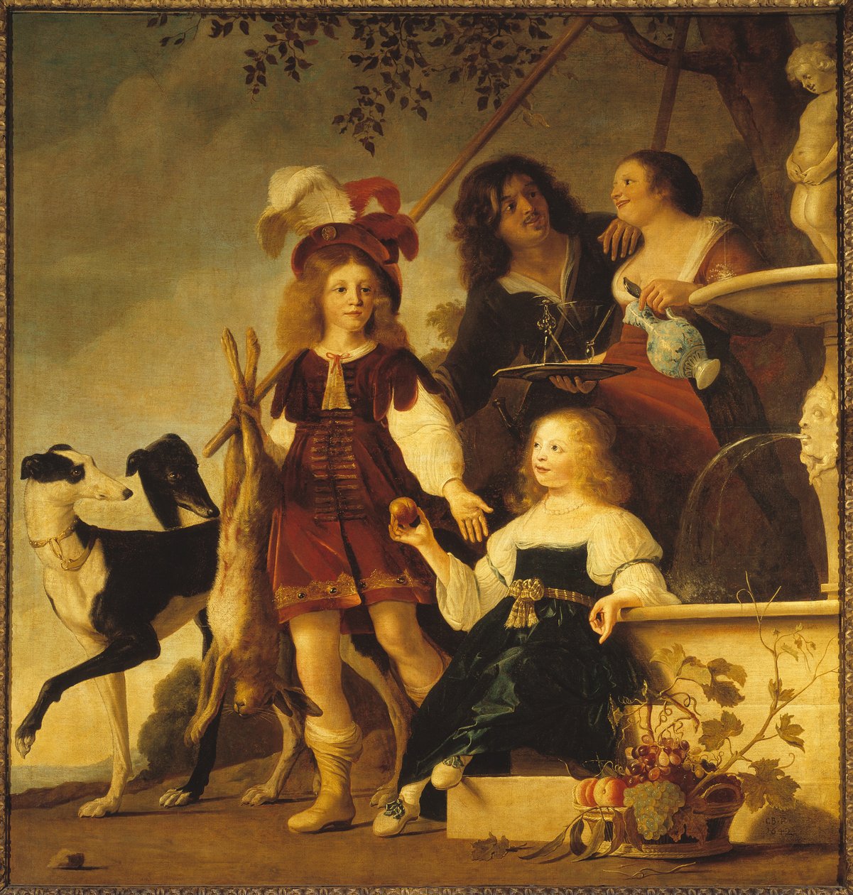 Allegoriskt familjeporträtt, 1642. av Christiaen van Couwenbergh