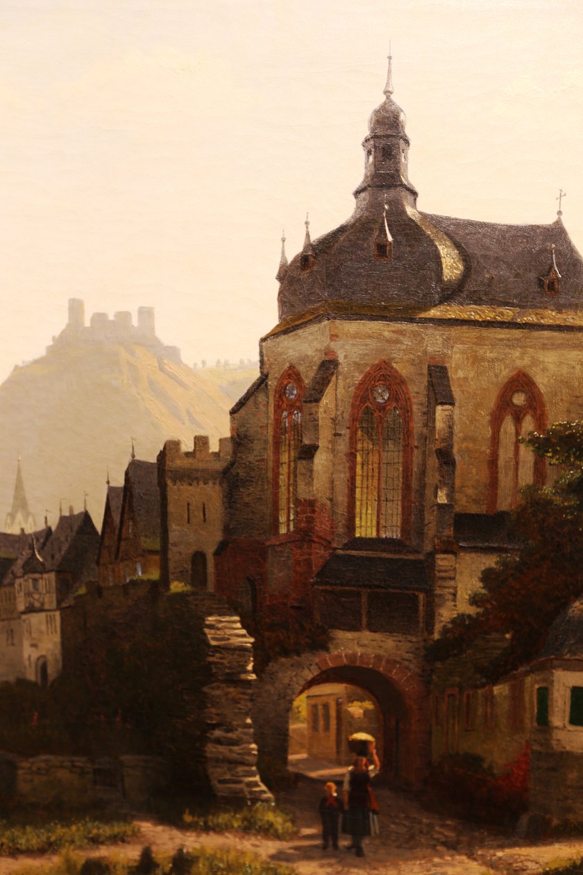 Oberwesel and Castle Schönburg av Christian Eduard Boettcher