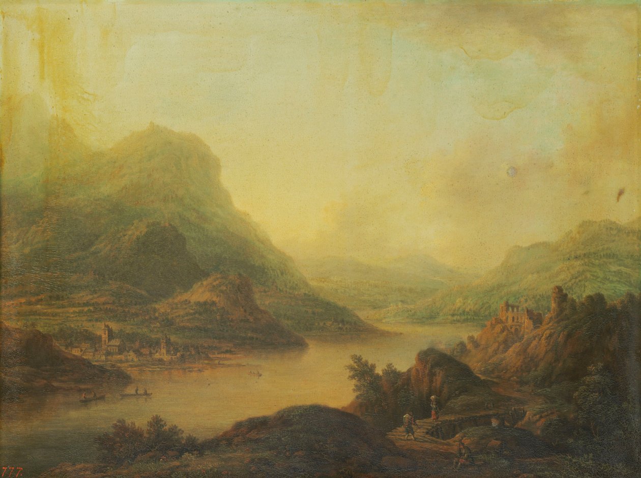 Flusslandschaft av Christian Georg Schutz