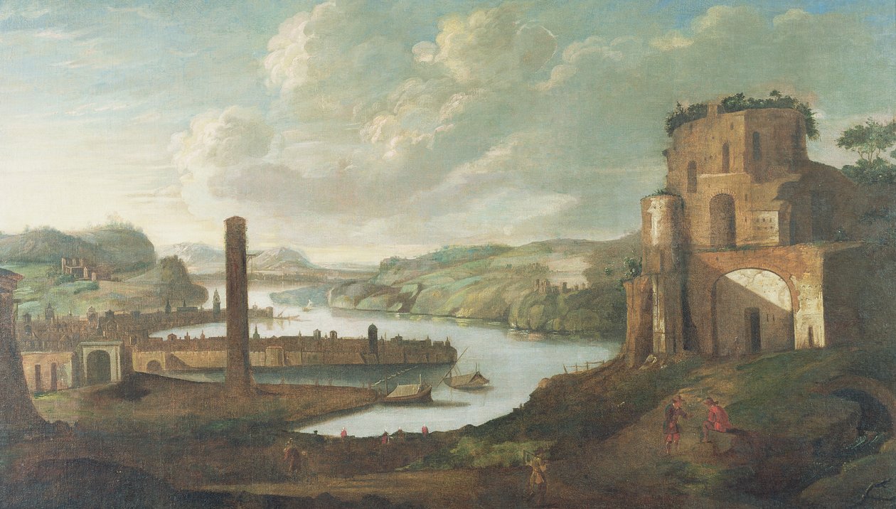 Portscen av Christian Georg Schutz