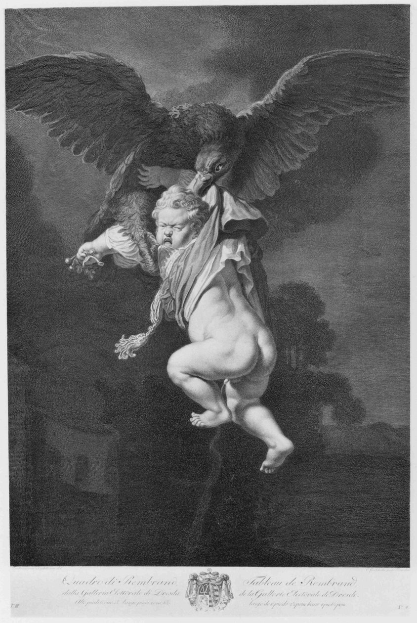 Ganymed in den Fängen des Adlers av Christian Gottfried Schultze