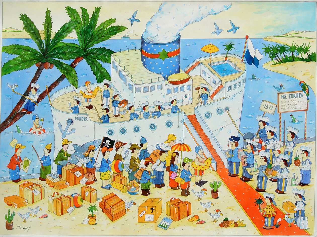 Steamer, 2003 (wc på papper) av Christian Kaempf