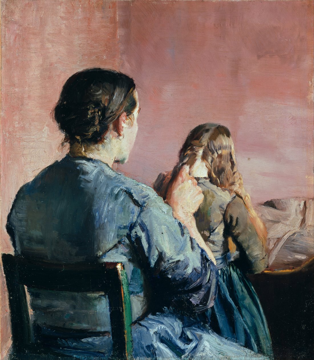 Braiding her Hair av Christian Krohg