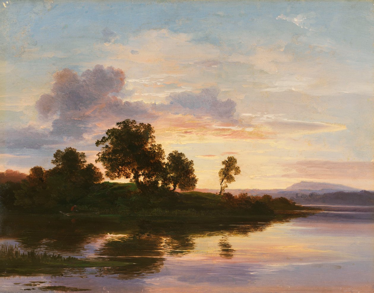 Kvällsstämning på sjön Starnberg av Christian Ernst Bernhard Morgenstern