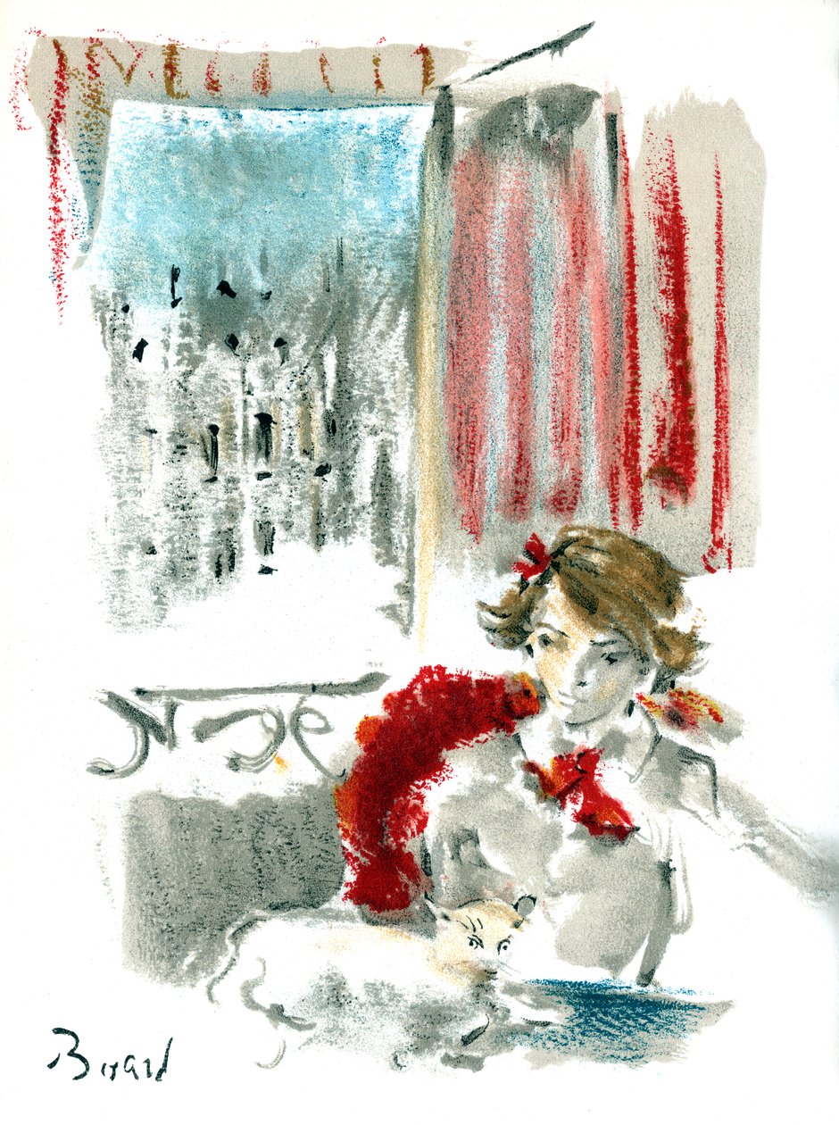 Claudine a Paris av Willy och Colette Willy, publicerad 1946 (färg litho) av Christian Bérard