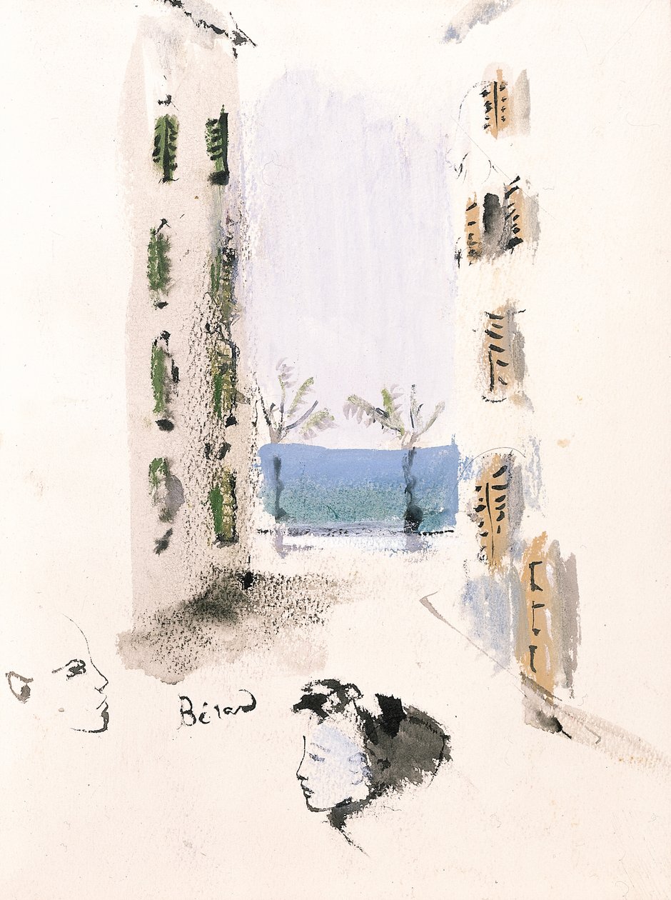 Illustration från "One Thousand Regrets", av Elsa Triolet av Christian Bérard
