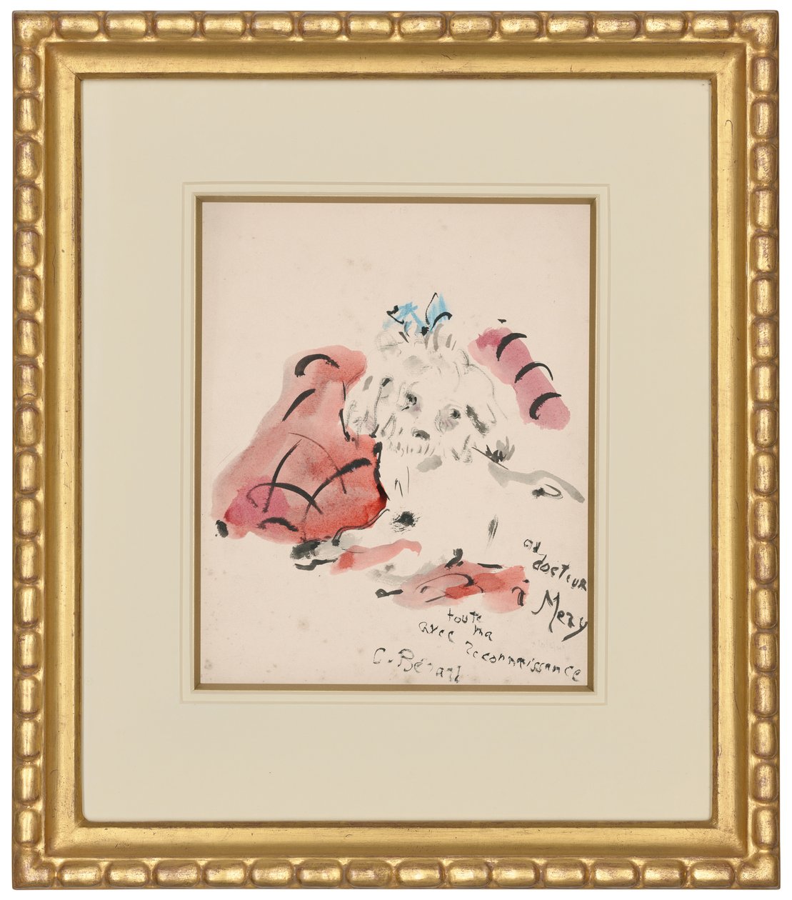 Petit chien (recto) (oljepastell, akvarell, pensel och tusch på papper) av Christian Bérard