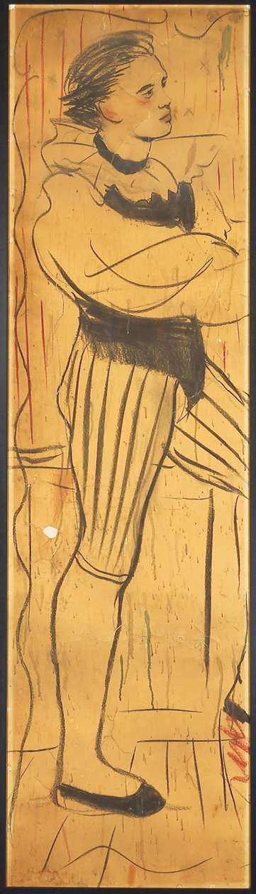 Triptyk (ritning av en älskares scen) (penna på papper) (se även 742029-30) av Christian Bérard