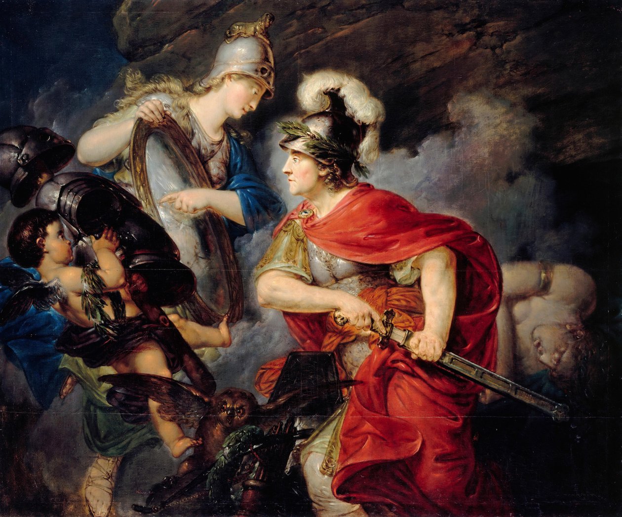Allegori om Fredrik den store som Perseus Sjuårskrigets början, 1789 av Christian Bernhard Rode