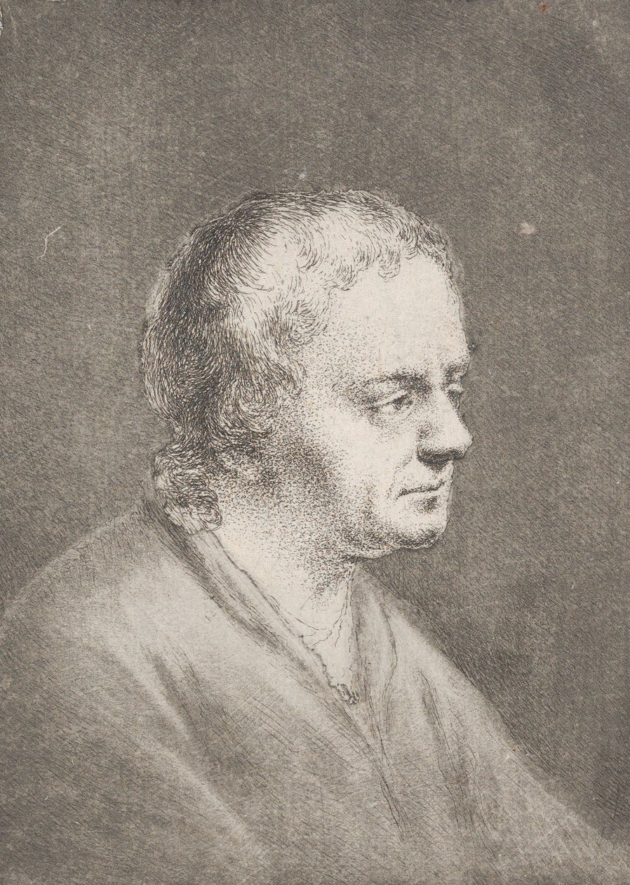 Porträtt av Christian Bernhard Rode, konstnärens far, ca. 1756. av Christian Bernhard Rode