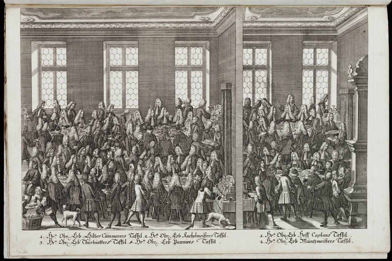 En bankett. Festival för kejsar Karl VI, 1712 av Christian Engelbrecht