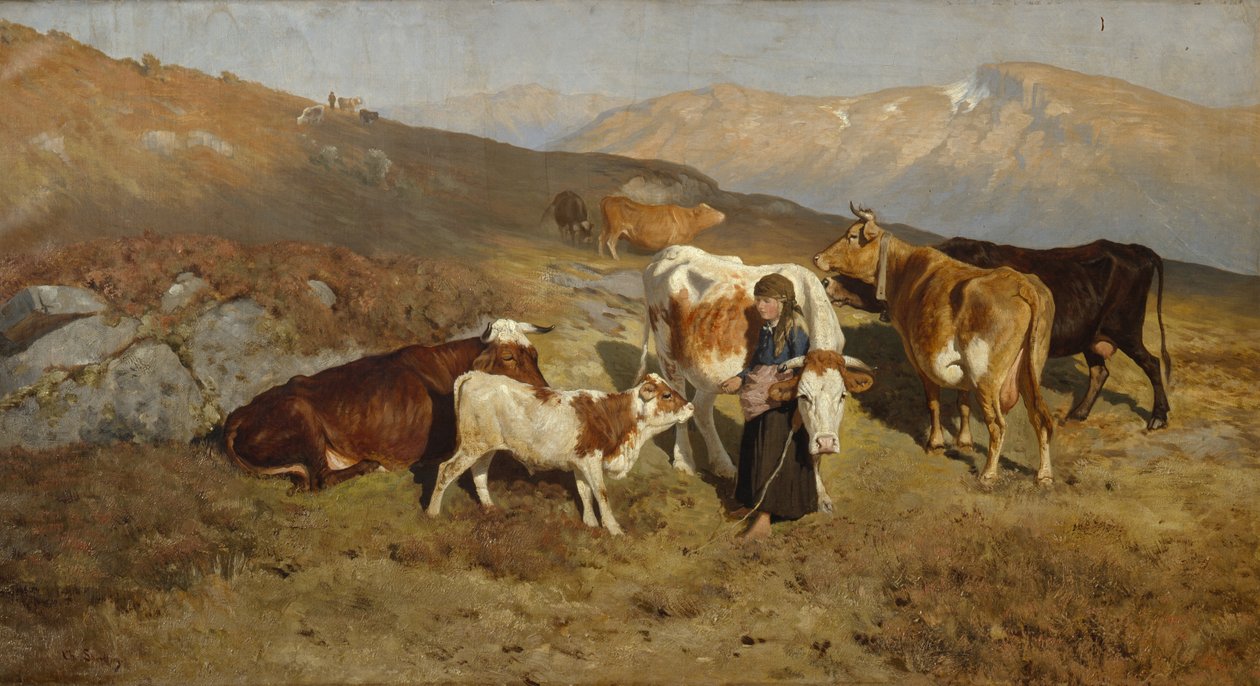 Home from Summer Pasture (olja på duk) av Christian Eriksen Skredsvig