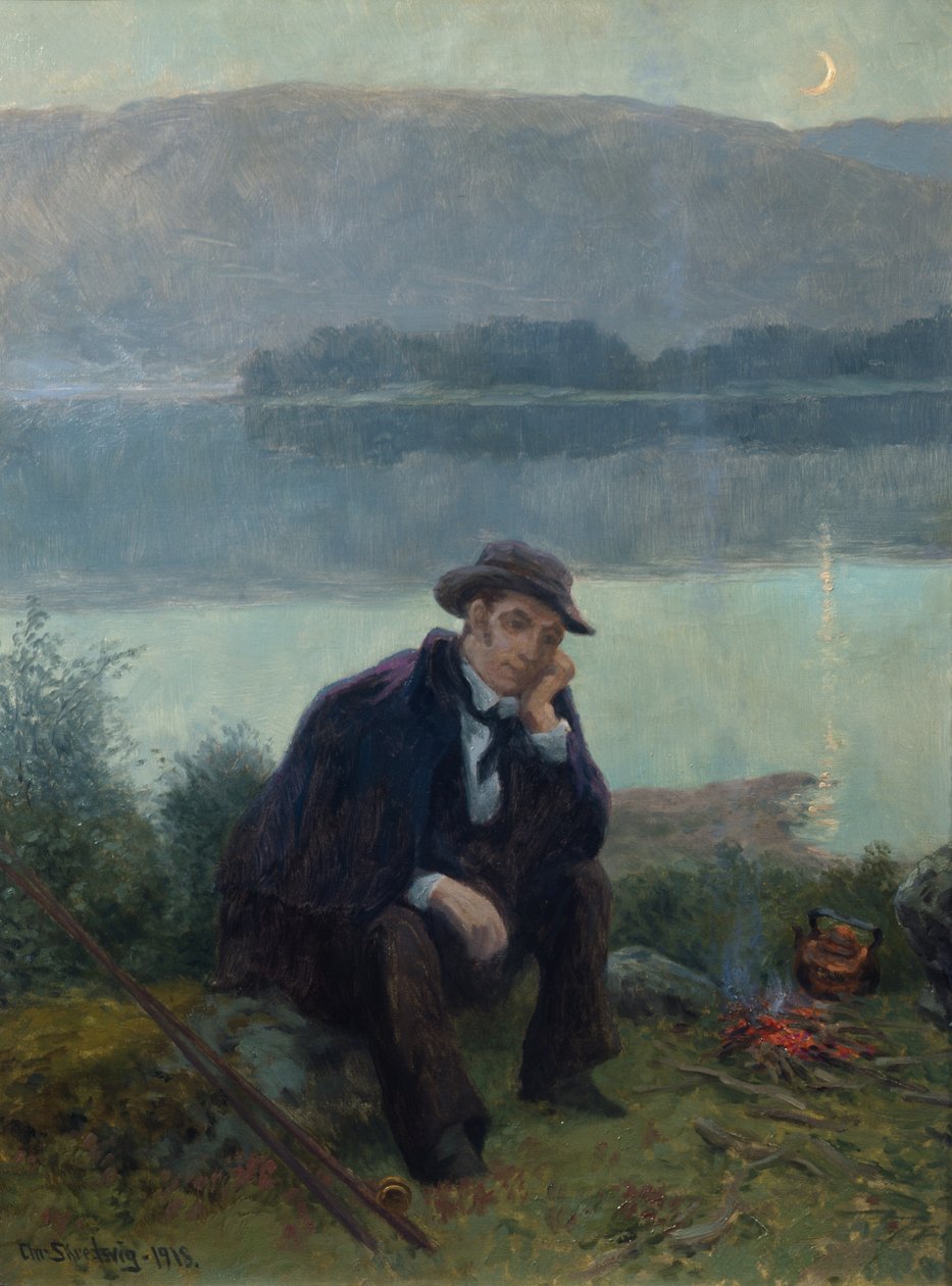 Joergen Moe på fisketur av Christian Eriksen Skredsvig