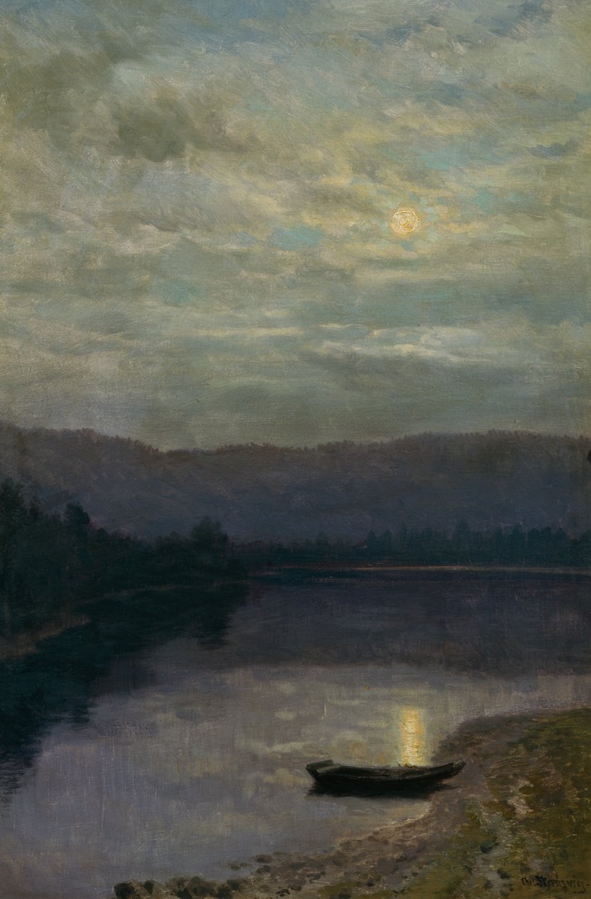 Moonrise by Sole water av Christian Eriksen Skredsvig