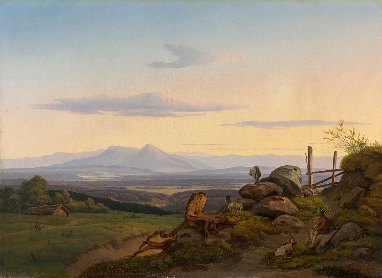 Utsikt över Werdenfelser Land av Christian Ernst Bernhard Morgenstern