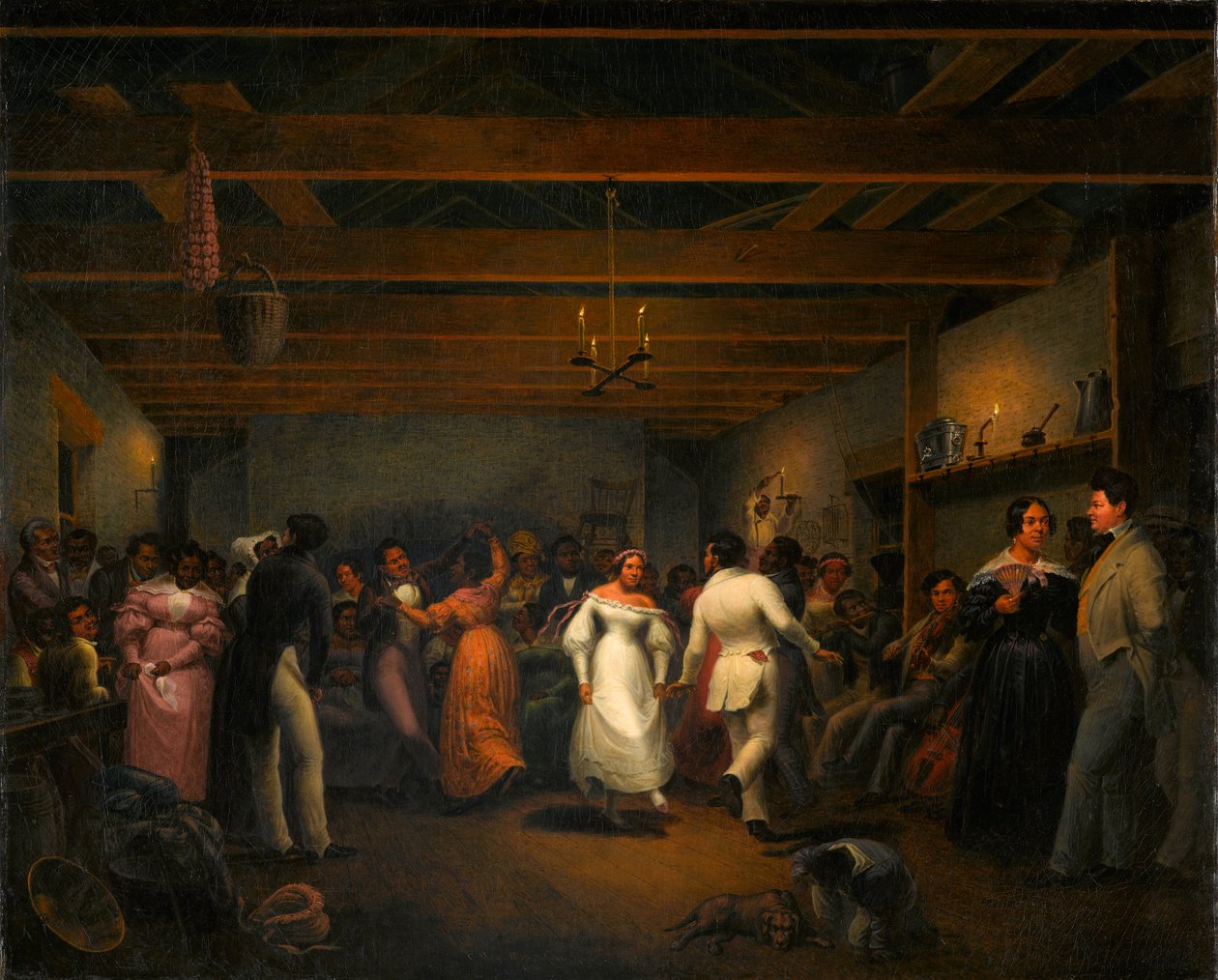 Kitchen Ball på White Sulphur Springs, Virginia, 1838 av Christian Friedrich Mayr