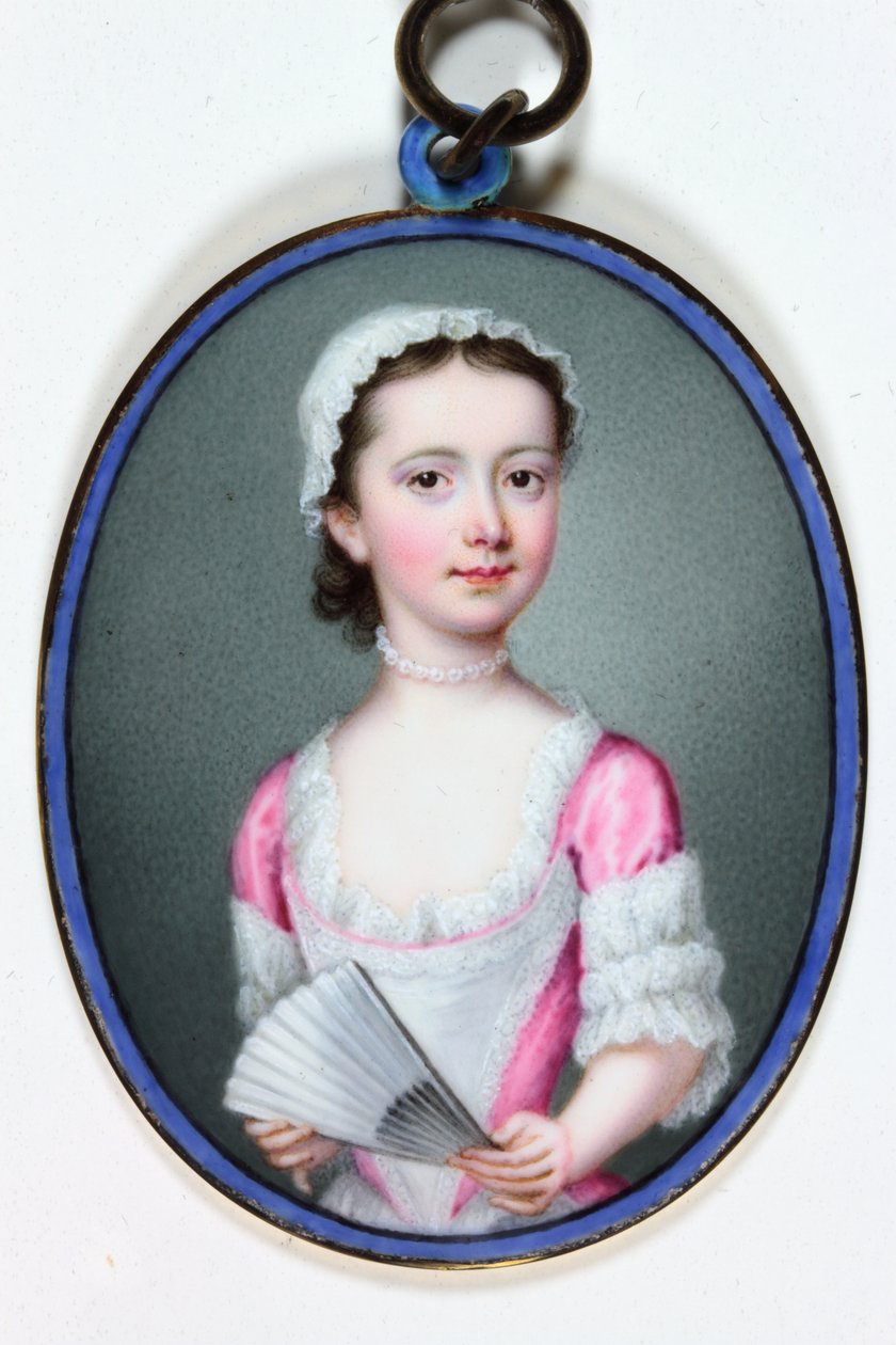 Lady Henrietta Cavendish Bentinck, senare grevinna av Stamford, 1741 (emalj) av Christian Friedrich Zincke