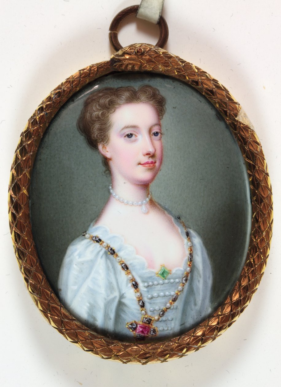 Lady Margaret Cavendish Holles Harley (emalj) av Christian Friedrich Zincke