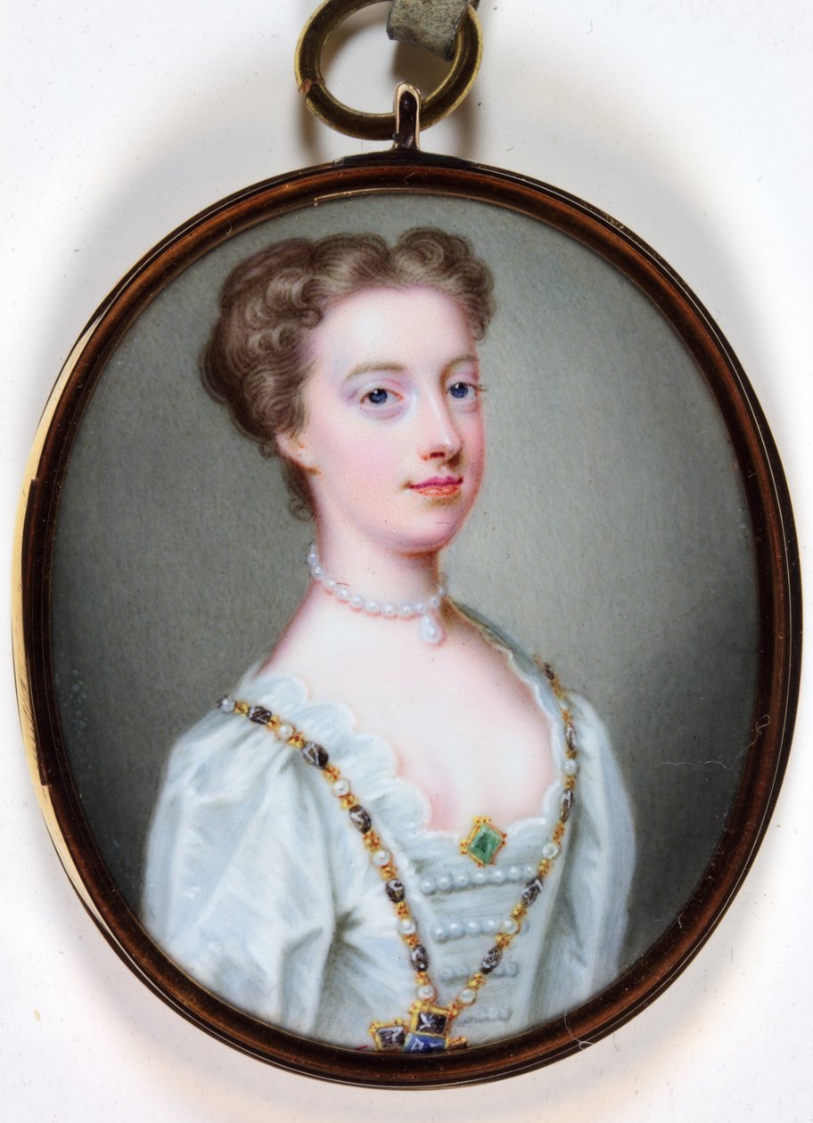Lady Margaret Cavendish Holles Harley (emalj) av Christian Friedrich Zincke