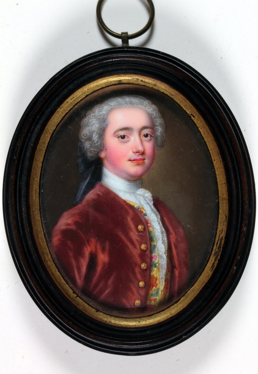 William Bentinck, 2:e hertig av Portland (emalj) av Christian Friedrich Zincke