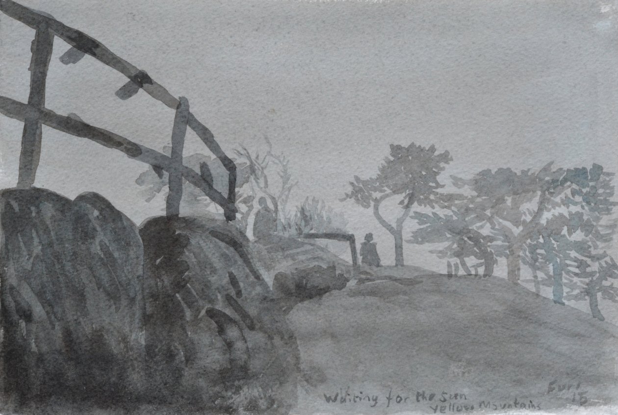A Long Climb, 2015 (akvarell på papper) av Christian Furr
