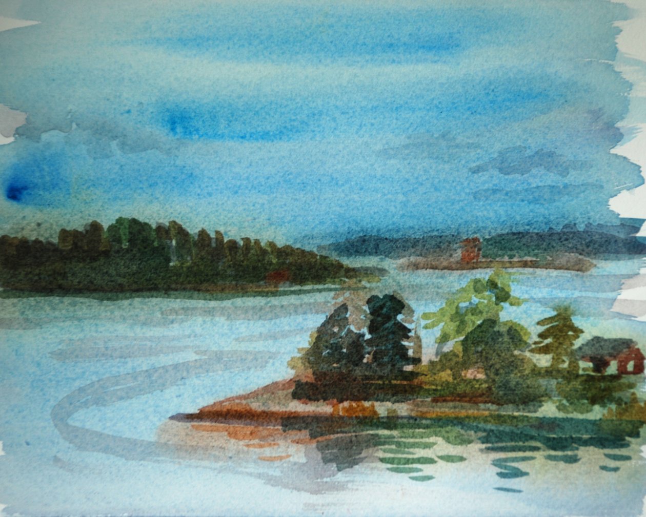 Arkipelag 3, 2010 (akvarell) av Christian Furr