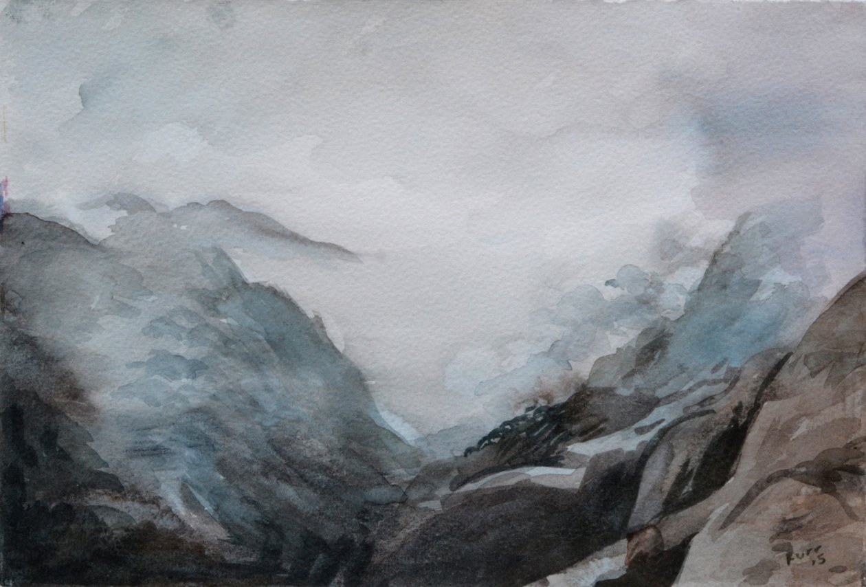 Cloud Pavillion, 2015 (akvarell på papper) av Christian Furr
