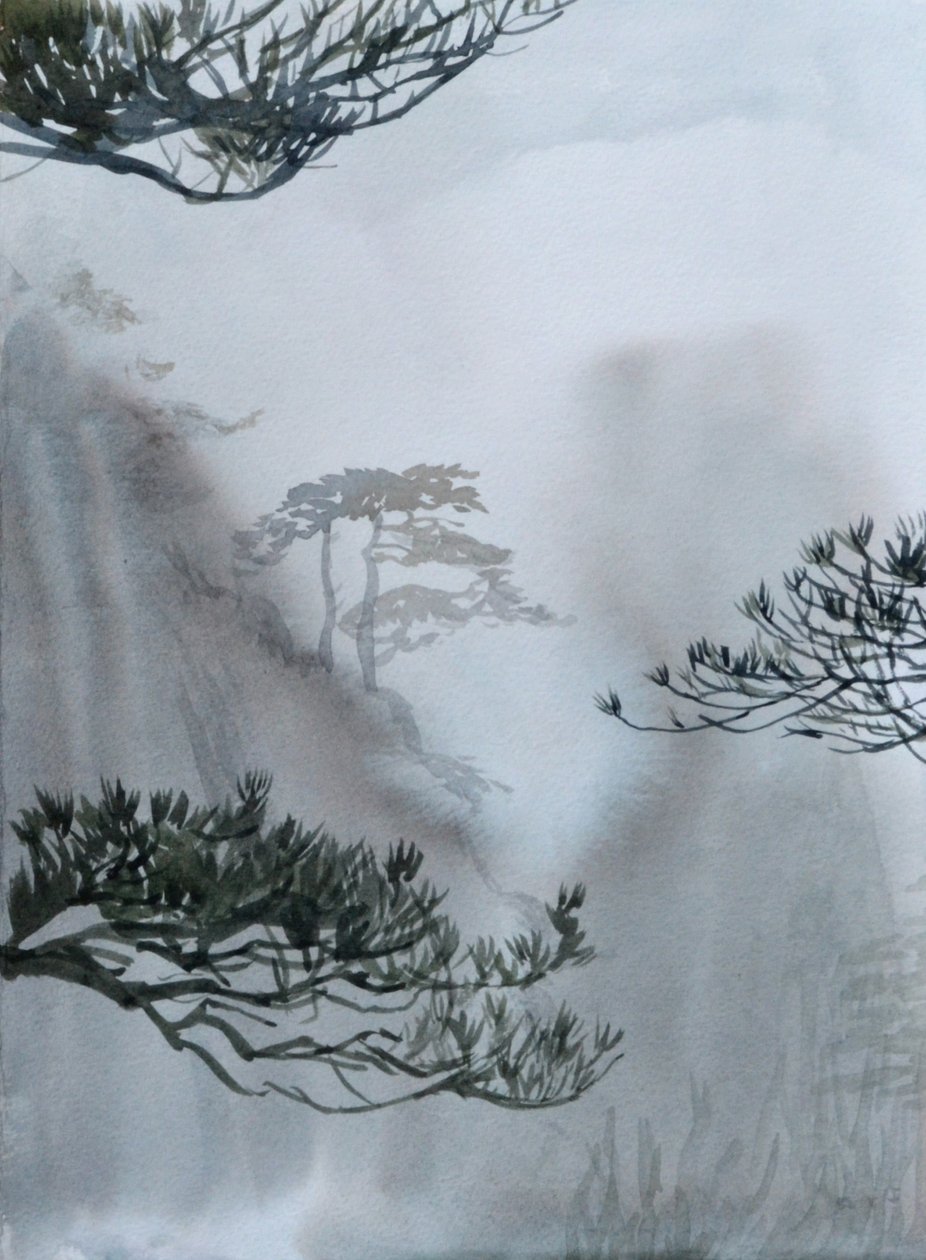 Last of the Mountains, 2015 (akvarell på papper) av Christian Furr
