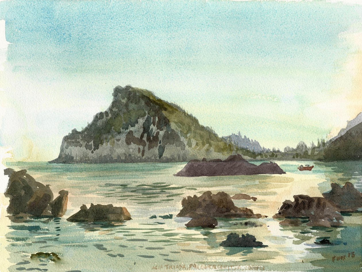 Palaiokastritsa, 2015 (akvarell) av Christian Furr