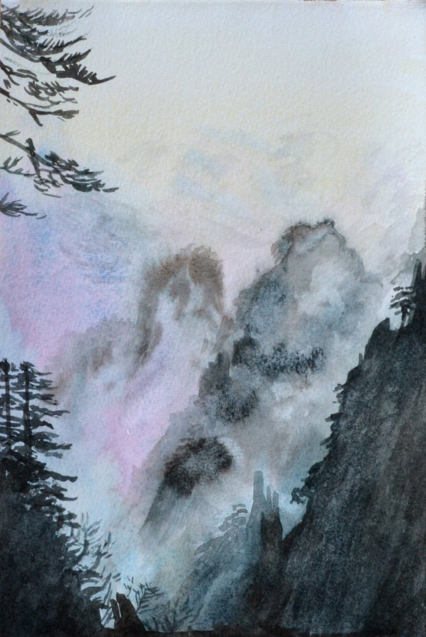 Starting to Believe (Pink), 2015 (akvarell på papper) av Christian Furr