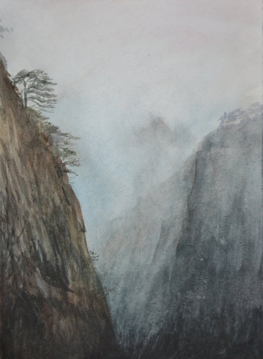 Den gula kejsarens dal, 2015 (akvarell på papper) av Christian Furr