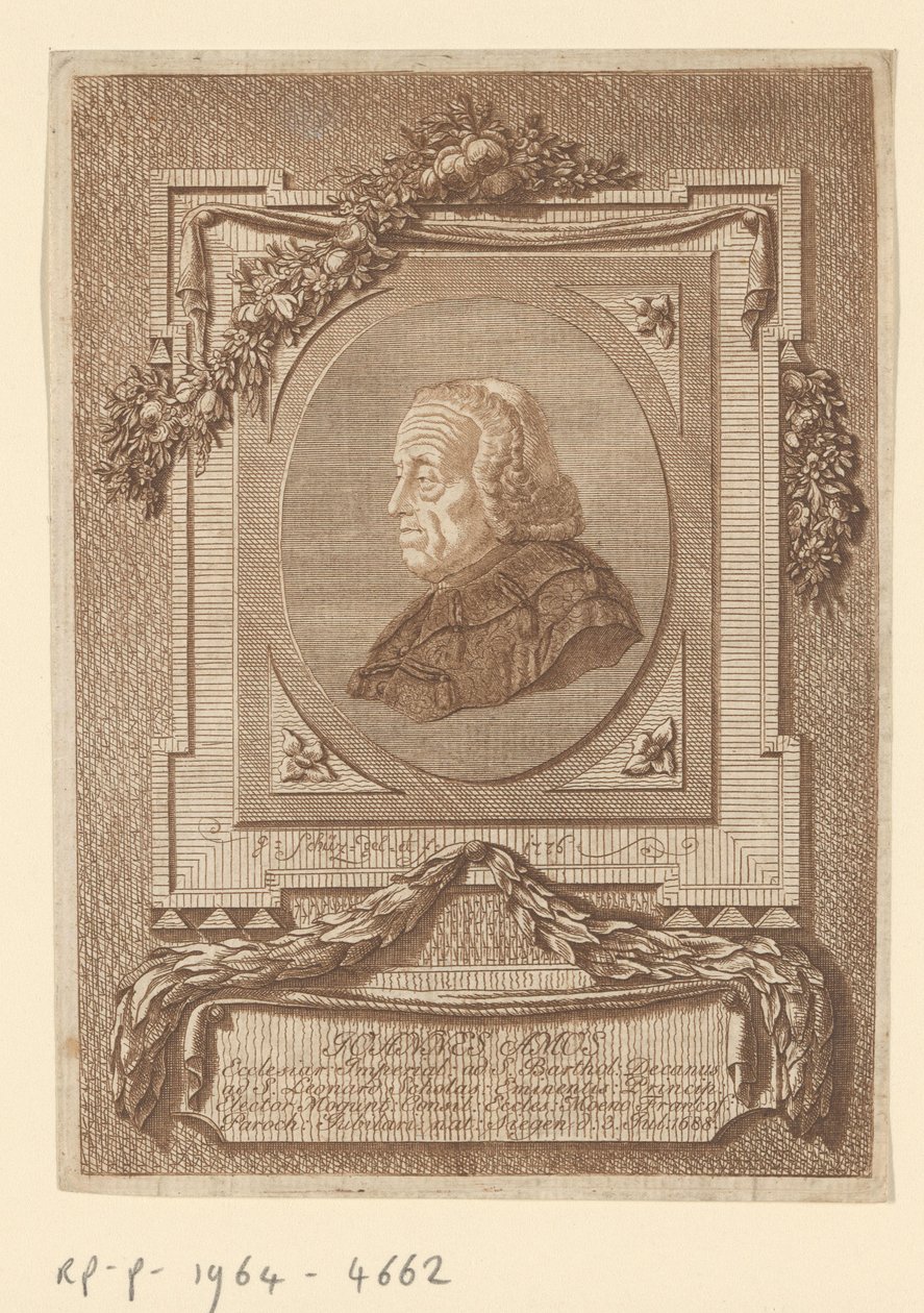 Porträtt av Johann Baptist Amos av Christian Georg Schütz (I)