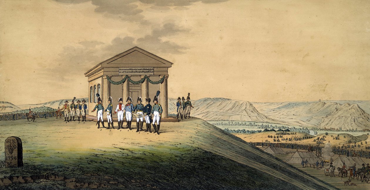 Napoleons och Alexander I:s besök på slagfältet i Jena (Bataille d