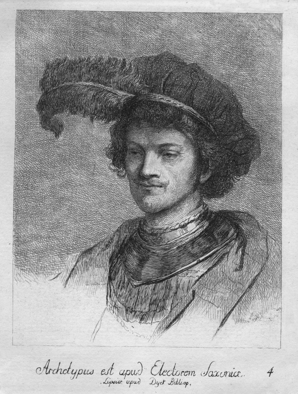 Han är arketypen för kurfursten av Sachsen. Lipsice i Duck Bibliop, 1769 av Christian Gottfried Schultze
