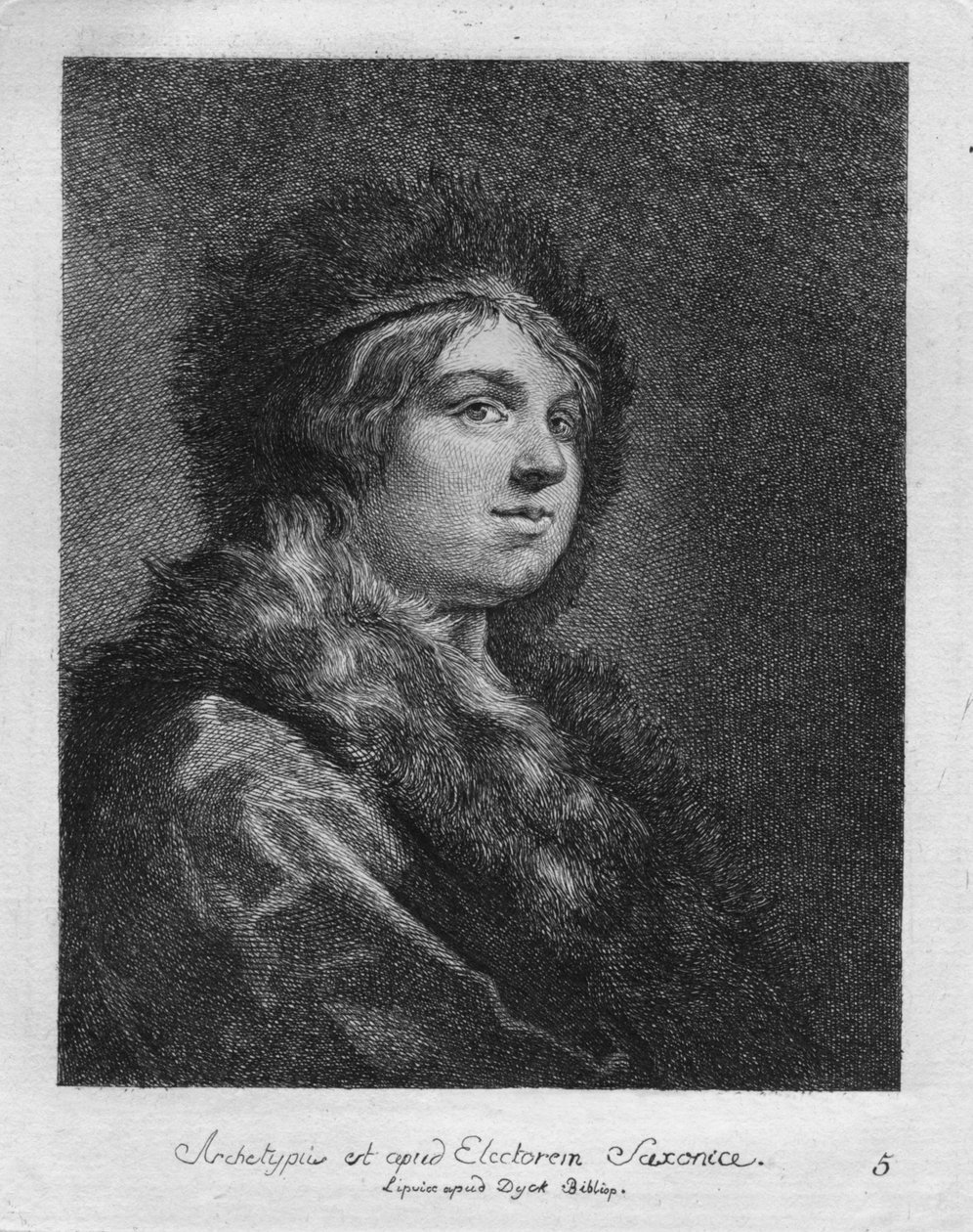 Han är arketypen för kurfursten av Sachsen. Lipsice i Duck Bibliop, 1771 av Christian Gottfried Schultze