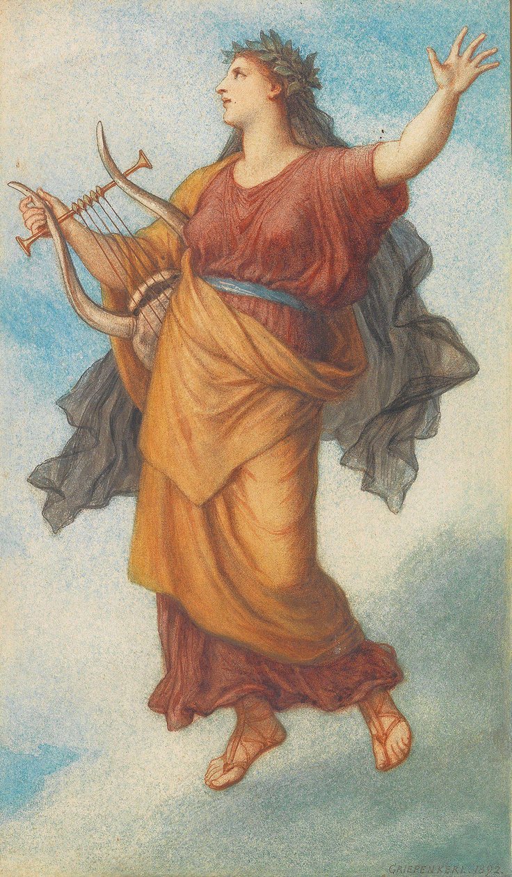 Musen Polyhymnia, 1892. av Christian Griepenkerl