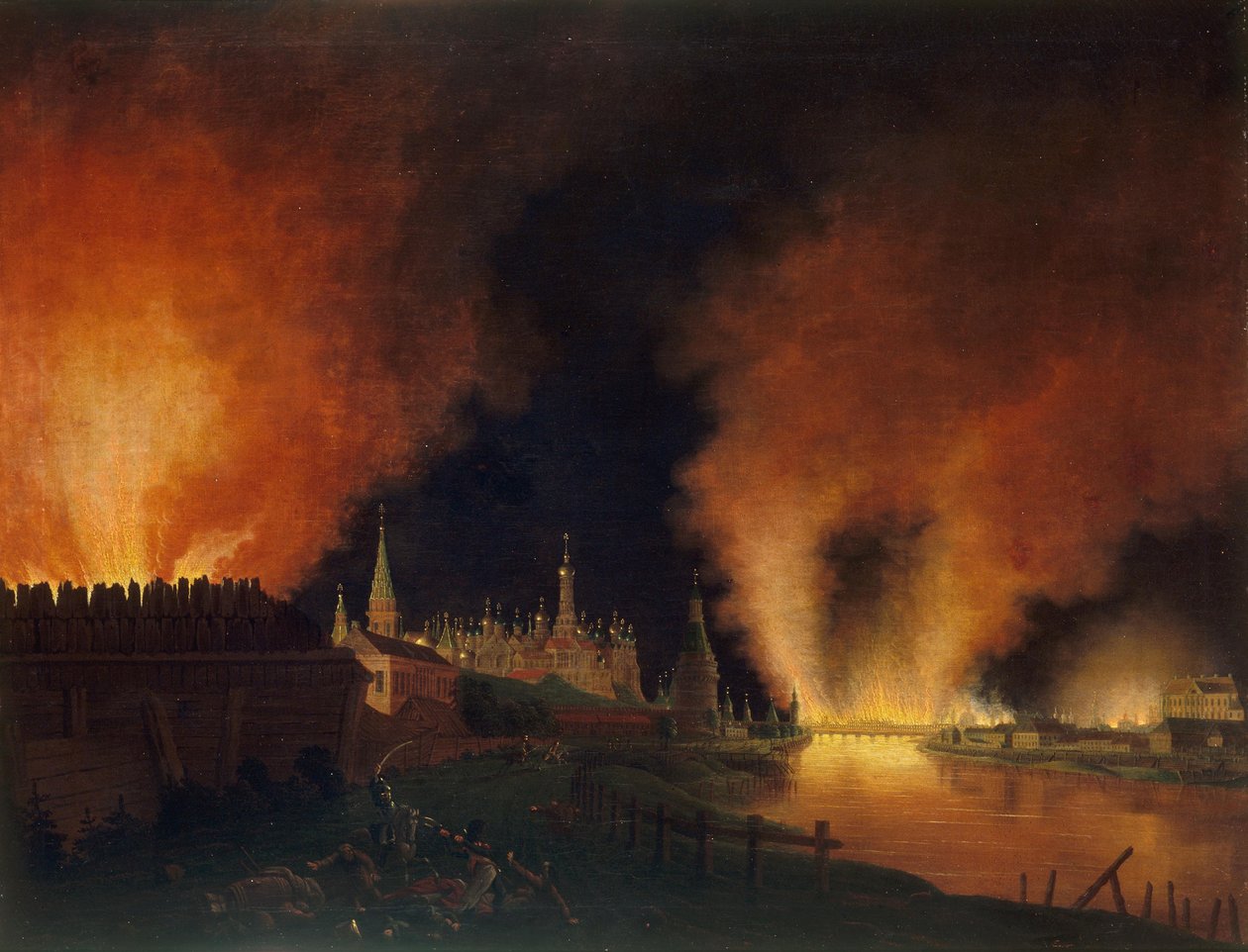 Brand i Moskva den 15 september 1812 Fransmännen i Moskva, 1812-1817. av Christian Johann Oldendorp