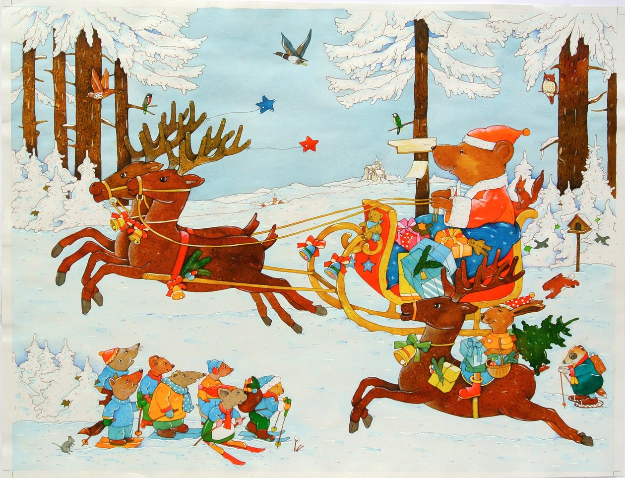 Julbjörn, 2011 (akvarell på papper) av Christian Kaempf