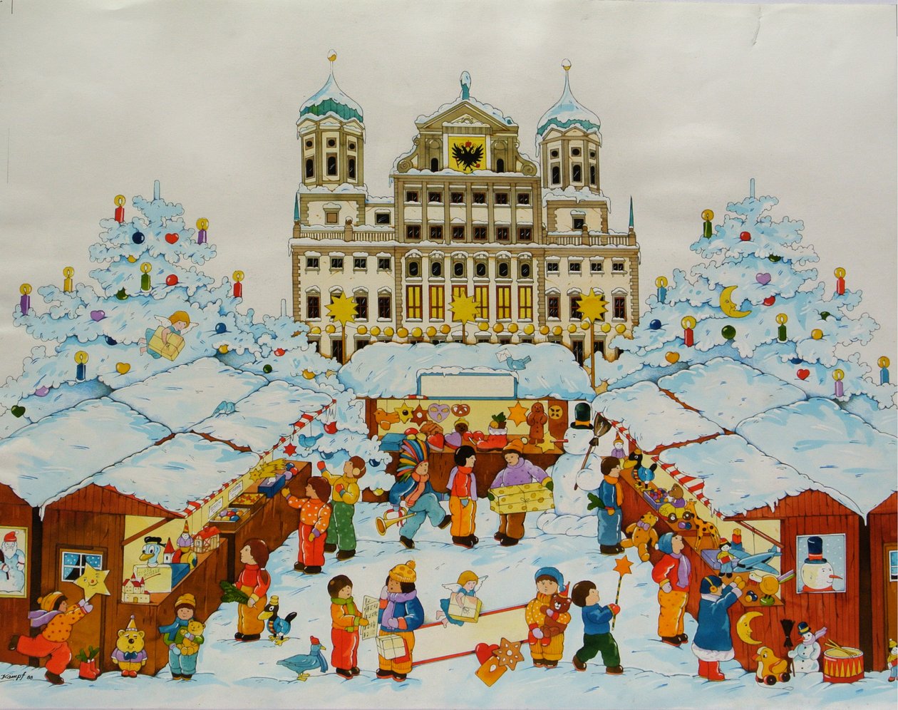 Julmarknad (Old City Augsburg) av Christian Kaempf