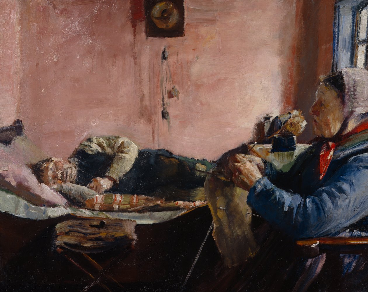 Interiör från ett fiskarhus i Skagen av Christian Krohg
